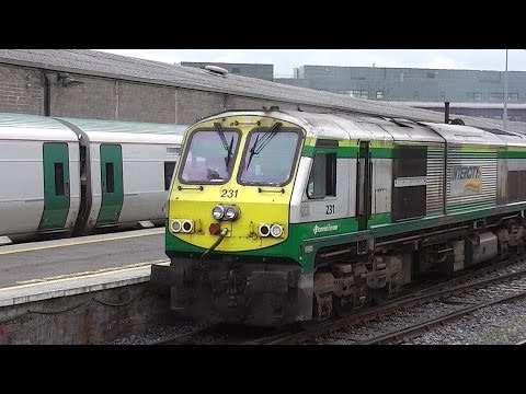 IE 201 Class Locomotive (231) + Enterprise Train departing Connolly, Dublin