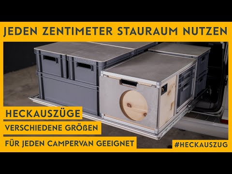 Perfekte Platznutzung im Camper mit Heckauszügen! Heckauszug im VW T6 California mit Multiflexboard