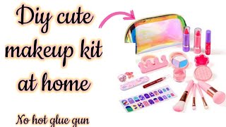 Diy cute makeup kit at home/how to make cute makeup set without hot glue/Homemade makeup set easy