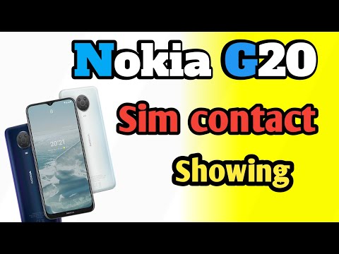 How to show sim contacts in Nokia G20