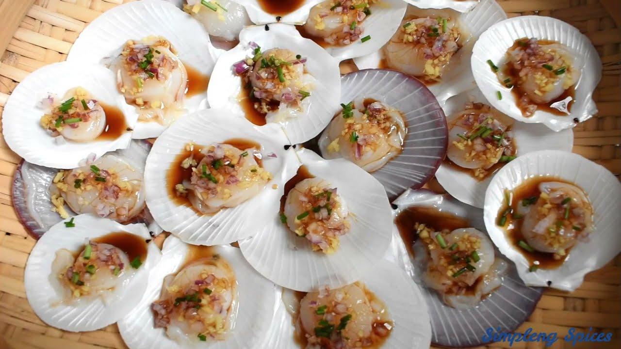 Steam Scallops with Ginger