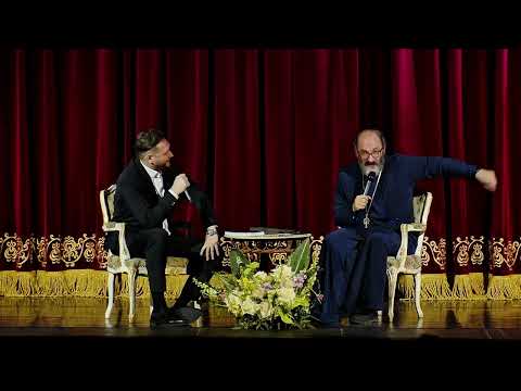 Father Necula with Razvan Vasile at ParentX Brasov (full moment)