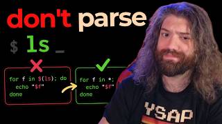 why you shouldn't parse the `ls` command - Bash Scripting Course (pt59)