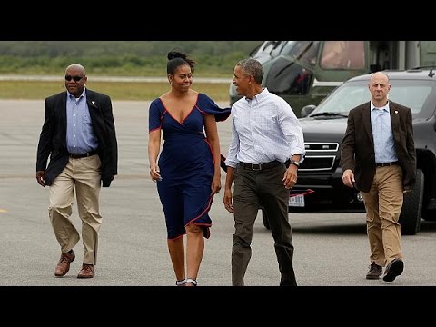 أوباما وعائلته في أخر اجازة صيفية وهو في منصبه كرئيس للولايات المتحدة