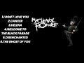 BEST SONG OF MY CHEMICAL ROMANCE WITH TIMESTAMP