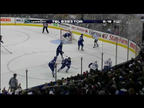 TBL 3 @ TOR 3 - Schenn Hits Tanguay - 100311