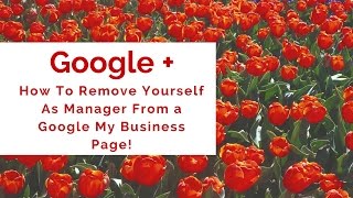 How To Remove Yourself As Manager of Google Business Page