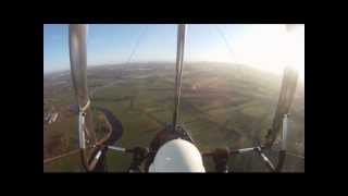 preview picture of video 'Airborne XT 912 microlight flying a circuit at Tarsan'
