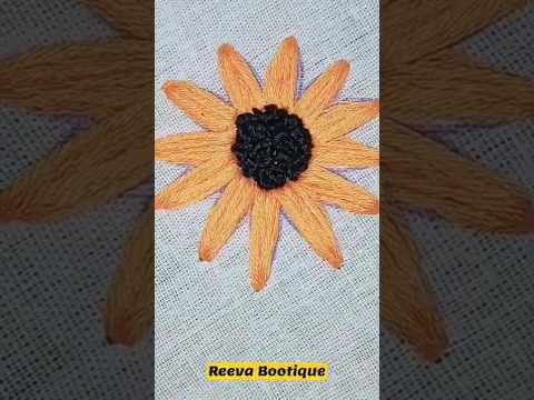 Hand Embroidery | Easy Flower Embroidery | Hand Embroidery for Beginner |#flowerembroidery #stich