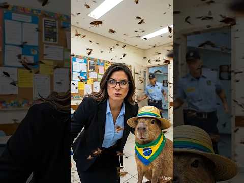 Baratas por toda parte, corre, capivara! 😱🦟