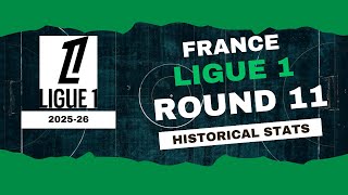 France | Ligue 1 Stats Round 11 2025-26 | Historical Stats | OverGolStats