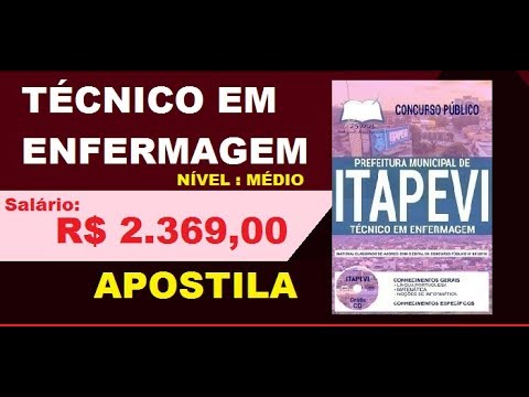 Apostila Concurso Prefeitura de Itapevi SP 2019 Técnico em Enfermagem