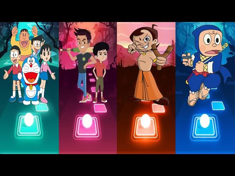 Doraemon Vs Chikoo and Bunty Vs Chhota Bheem Vs Ninja Hattori - Tiles Hop EDM Rush
