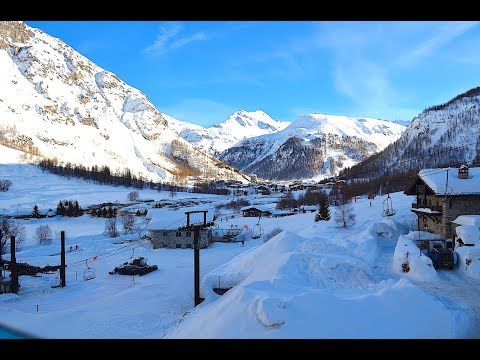Val d'Isere Skiing -  Centre to La Daille on GoPro by car with LuxVacation