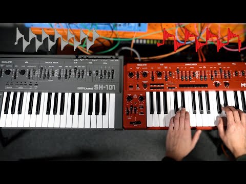Roland SH-101 v Behringer MS-1 MK II rough comparison