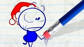Pencilmate is Santa Claus! -in- NOT SO SILENT NIGHT - Pencilmation Cartoons for Children