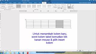 MENAMBAH JUMLAH KOLOM DAN BARIS DALAM TABEL DI MS WORD