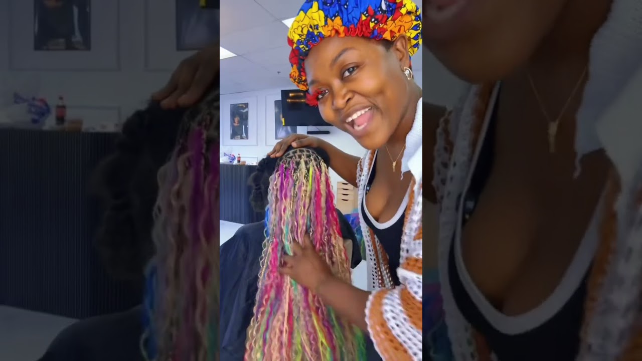 Rainbow 🌈 boho braids 🔥