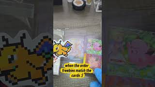 When the freebies match the customers cards! #pokemon #pokemoncards #cardrepair