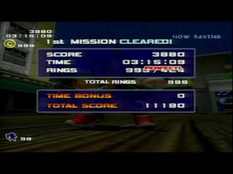 Sonic Adventure 2 Battle hacked - collected 162 emblems at the first stage