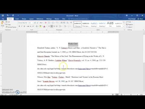 Formatting an MLA 8th edition Works Cited page (current for 2021)