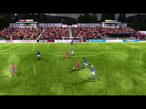 FIFA 13 Dagenham vs. Chesterfield Niklas Barkroth goal after free kick 90'
