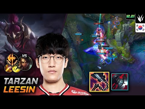 Tarzan Jungle Lee Sin Build Goredrinker Conqueror - Tarzan Lee Sin Match Highlight - LOL KR 12.21