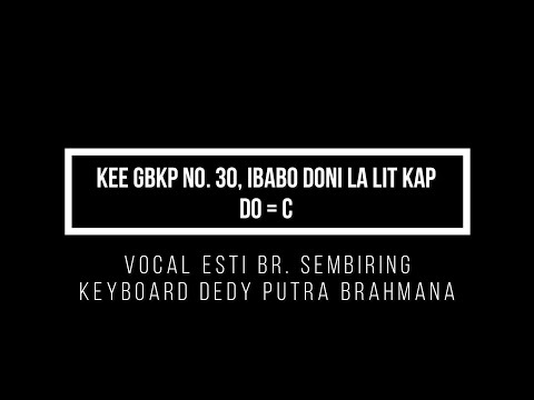 Kitab Ende - Enden (KEE) GBKP No 30, IBABO DONI LA LIT KAP