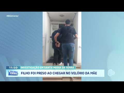 Investigação em Santa Maria da Serra: filho foi preso ao chegar no velório da mãe