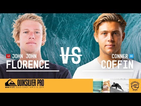 John John Florence vs. Conner Coffin - Quarterfinals, Heat 1 - Quiksilver Pro Gold Coast 2019