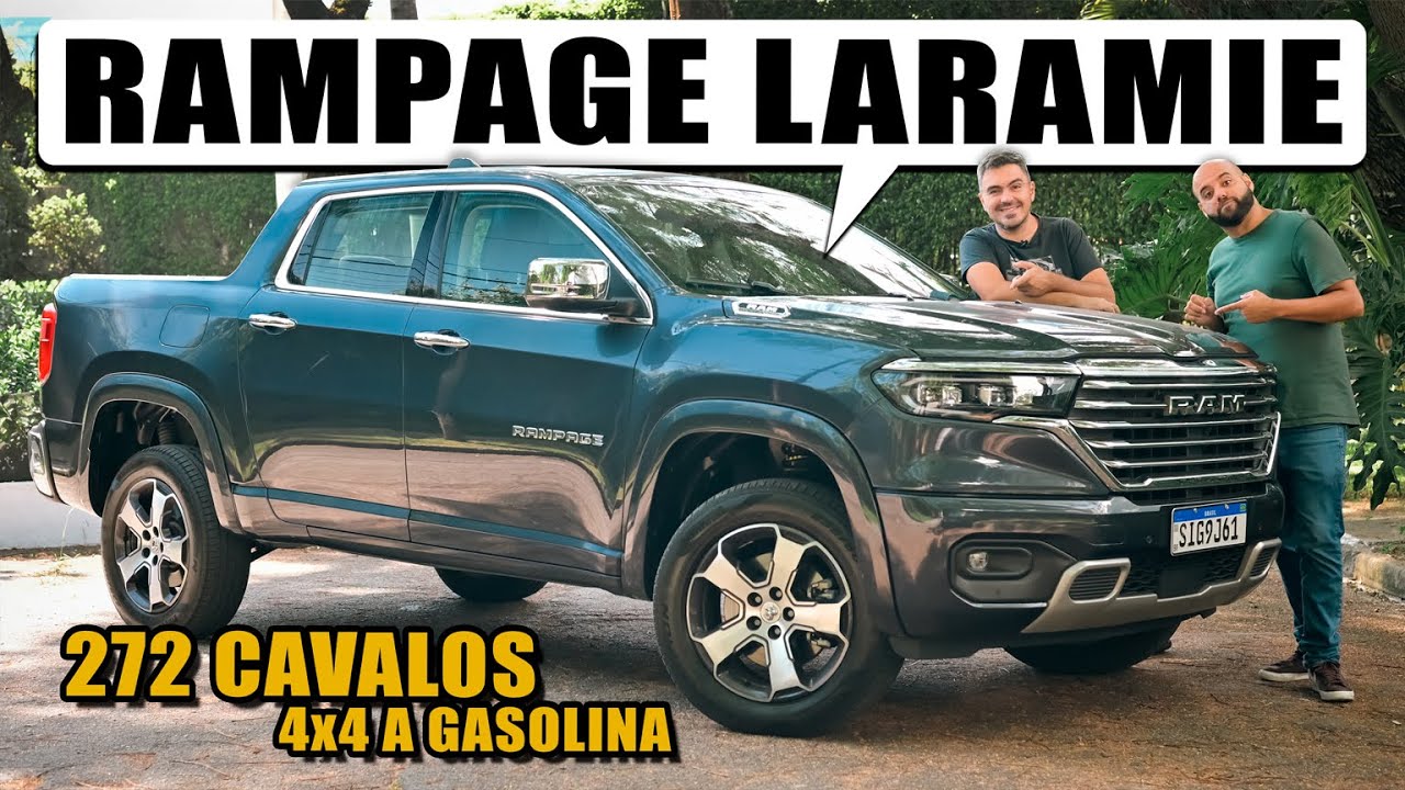 RAM RAMPAGE LARAMIE na versão GASOLINA anda MUITO e tem tração 4x4!