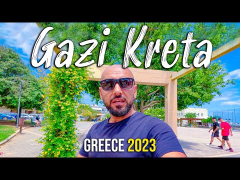 Gazi Heraklion, walking tour 4k, Kreta, Greece 2023