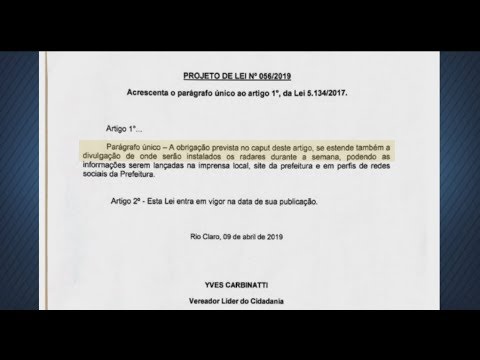 Vereador afirma que lei sobre radares móveis não é cumprida