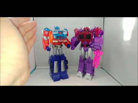 Chuck's Reviews Transformers Cyberverse Ultimate Class Energon Armor Optimus Prime and Shockwave