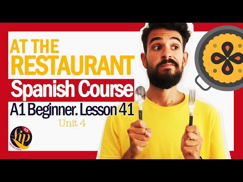 Prática de leitura e compreensão auditiva em espanhol. No restaurante. En el restaurante | Vídeo 41