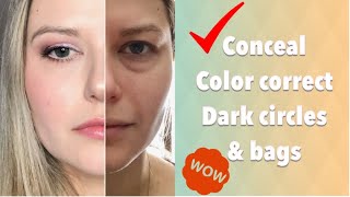 How To Conceal Dark Under Eye Circles and Bags | NO CREASING