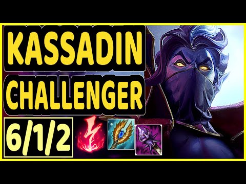 DAWIDSONEK (KASSADIN) - QUADRAKILL 6/1/2 KDA MID CHALLENGER GAMEPLAY - EUW