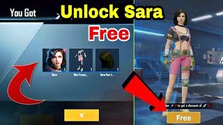 How To Unlock Sara Character For Free PUBG Mobile 