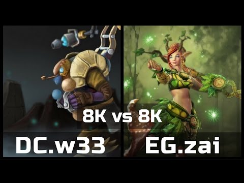 DC.w33 vs EG.zai • Tinker • 17-2 — Pro MMR Gameplay Dota 2