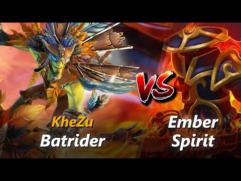 How to Batrider mid vs Ember Spirit (feat. KheZu) | First 10 minutes
