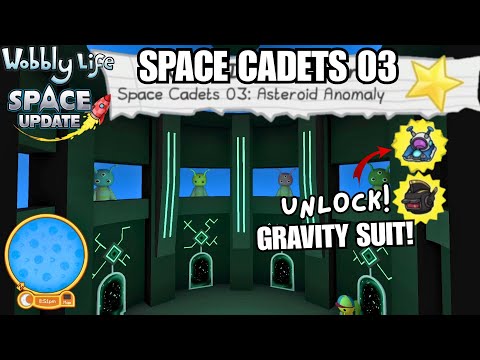 UNLOCK GRAVITY SUIT! SUPER CADET HELMET! SPACE CADETS 03: ASTEROID ANOMOLY! Wobbly Life Space Update