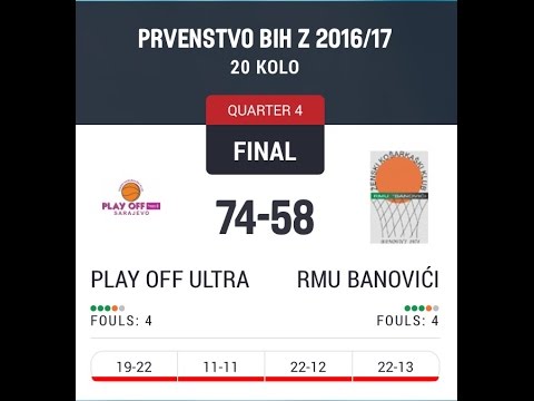 ŽKK PLAY OFF ULTRA-ŽKK RMU BANOVIĆI 74:58 (08.04.2017.)