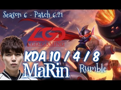 LGD MaRin RUMBLE vs JAX Top - Patch 6.21 KR Ranked