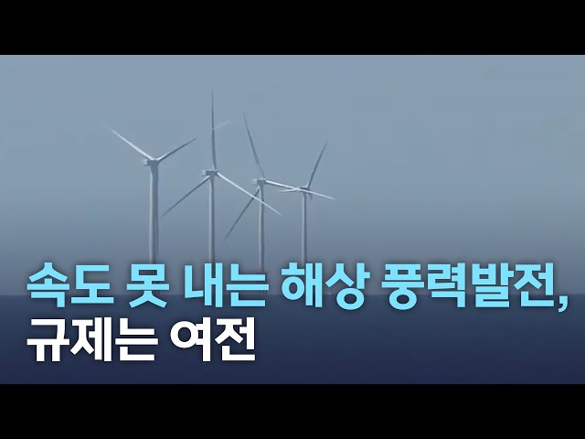 속도 내지 못하는 해상 풍력발전, 규제 여전