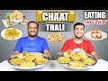 CHAAT THALI EATING CHALLENGE Pani Puri Eating Competition Food Challenge