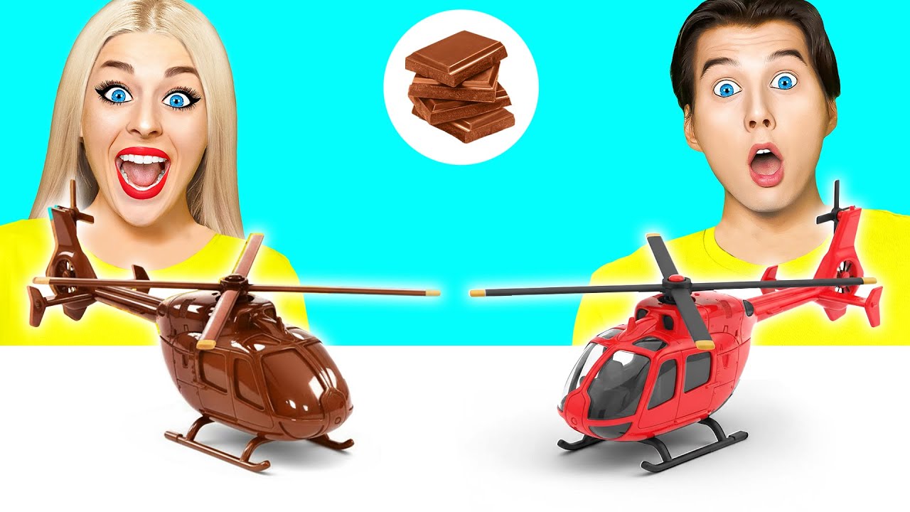 チョコレートの食べ物 vs 本物の食べ物のチャレンジ | おいしいキッチンレシピ Choco DO