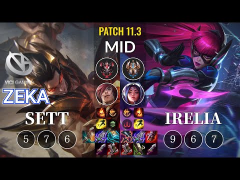 VG Zeka Sett vs Irelia Mid - KR Patch 11.3