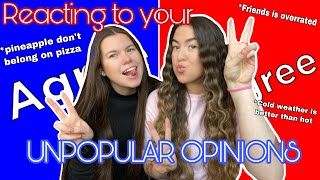 REACTING TO YOUR UNPOPULAR OPINIONS | Karlee and Ambalee. #unpopularopinions #2021opinions
