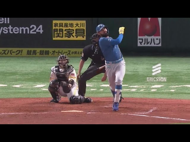 【5回表】確信弾!! ファイターズ・ヌニエス 第3号となる同点ソロホームラン!! 2022年6月26日 福岡ソフトバンクホークス 対 北海道日本ハムファイターズ