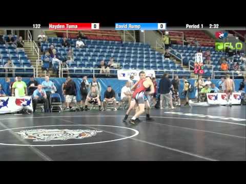 Junior 132 - Hayden Tuma (Idaho) vs. David Rump (Pennsylvania)